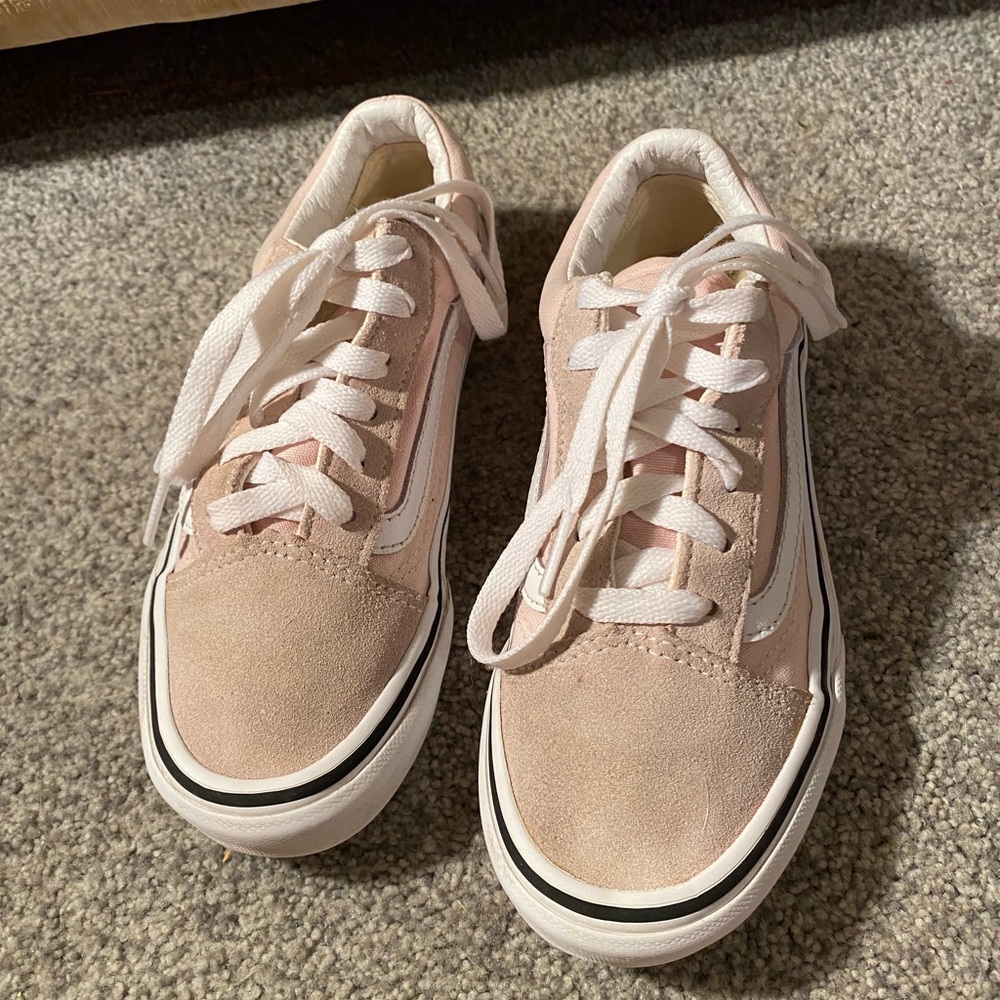 Vans, Old Skool Sneakers, Girls Size 2. Barely worn, no rips, tears.